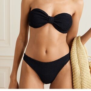 Hunza G - Black Bandeau Bikini Set - Only size